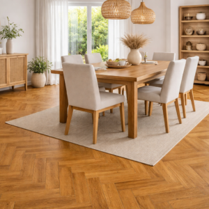 Sol SPC Bâton rompu 8mm (sous-couche intégrée): Chêne - 640 x 128mm